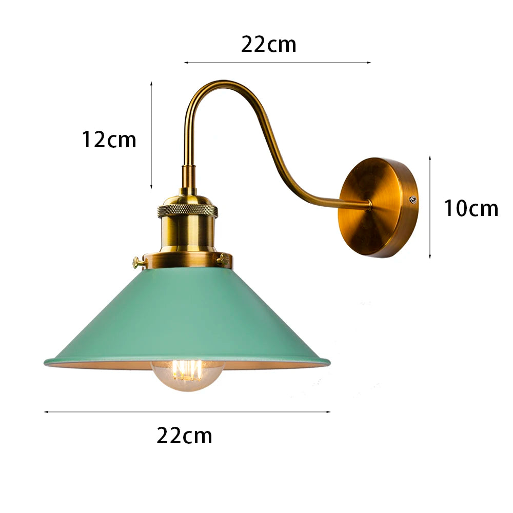 Retro Green Wall Light