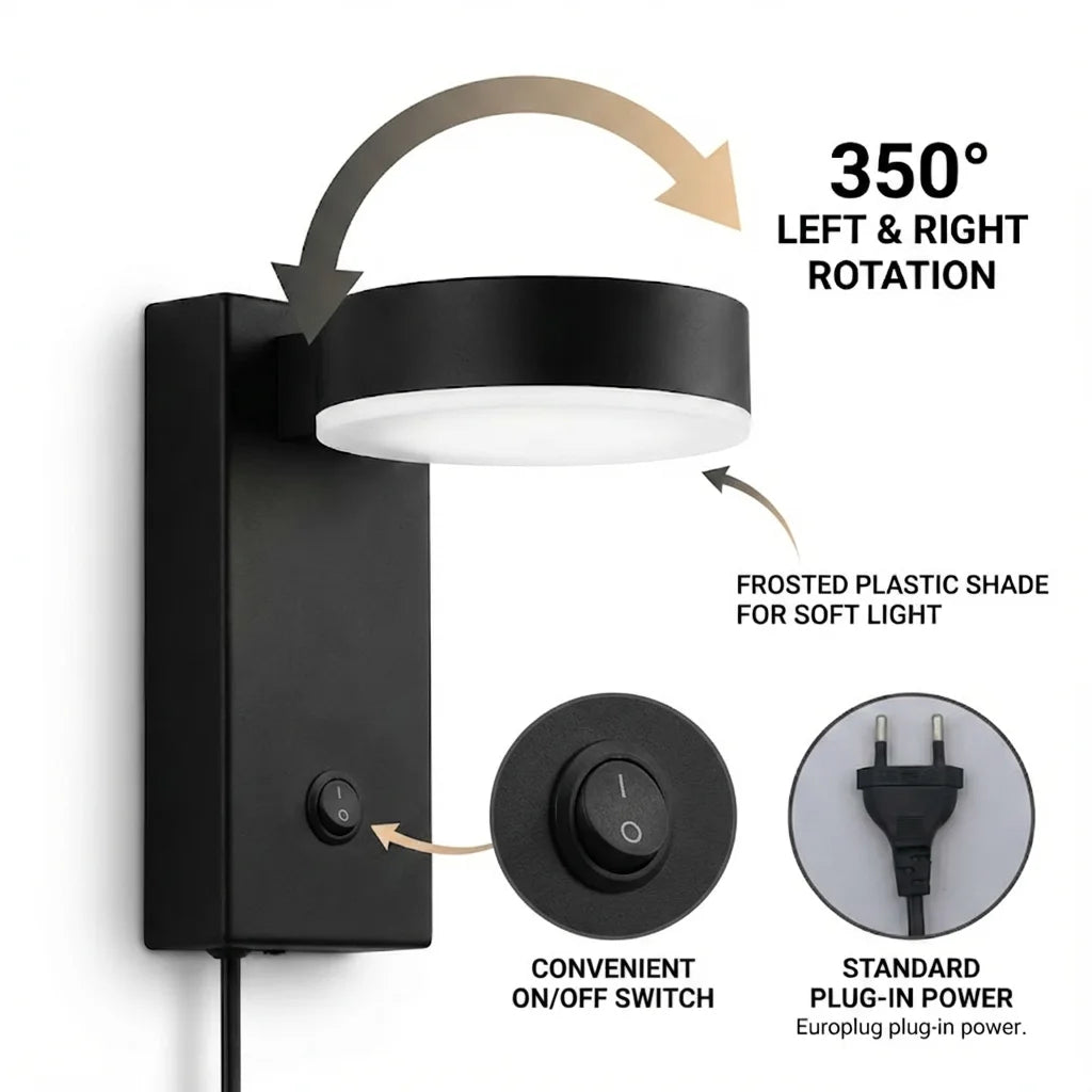 350° Rotating Wall Light