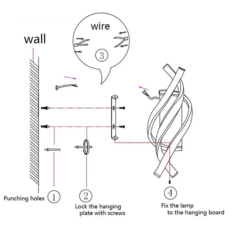 Spiral LED Wall Light