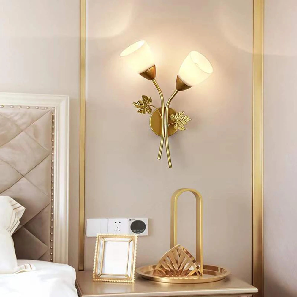 Double Flower Wall Light