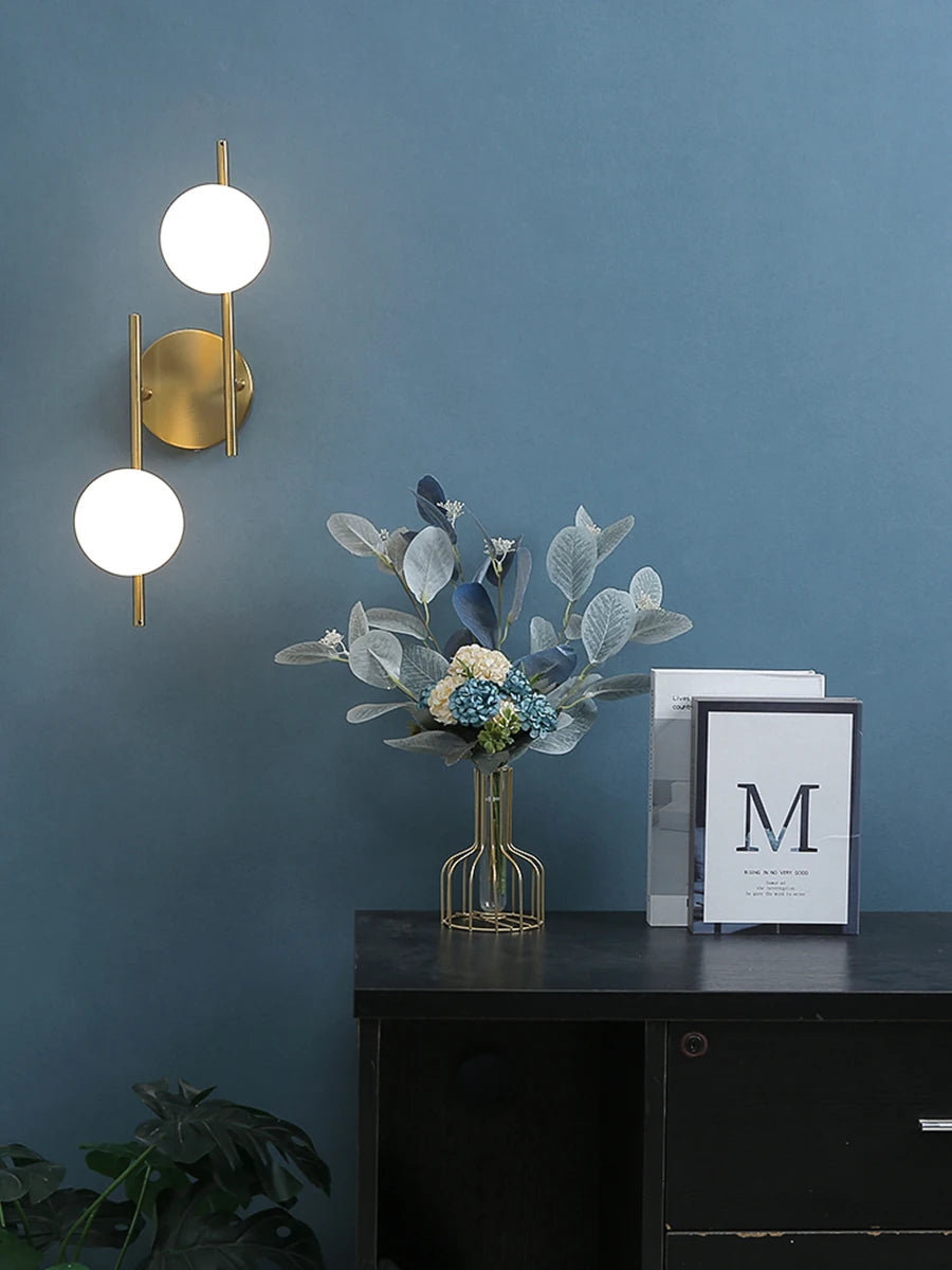 Twin Globes Wall Light