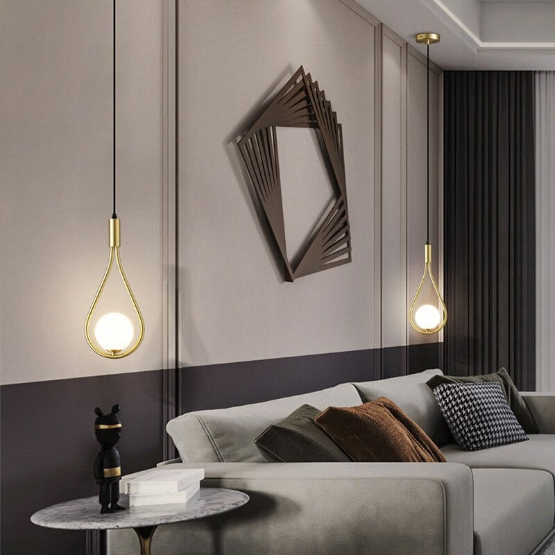 Hanging Bedside Lamp Brass