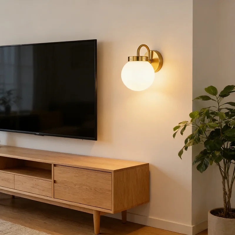 Frosted Glass Wall Light