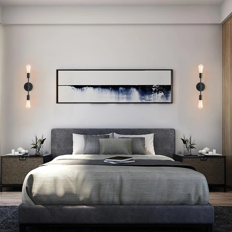 Wall Light with Twin E27 Bulbs