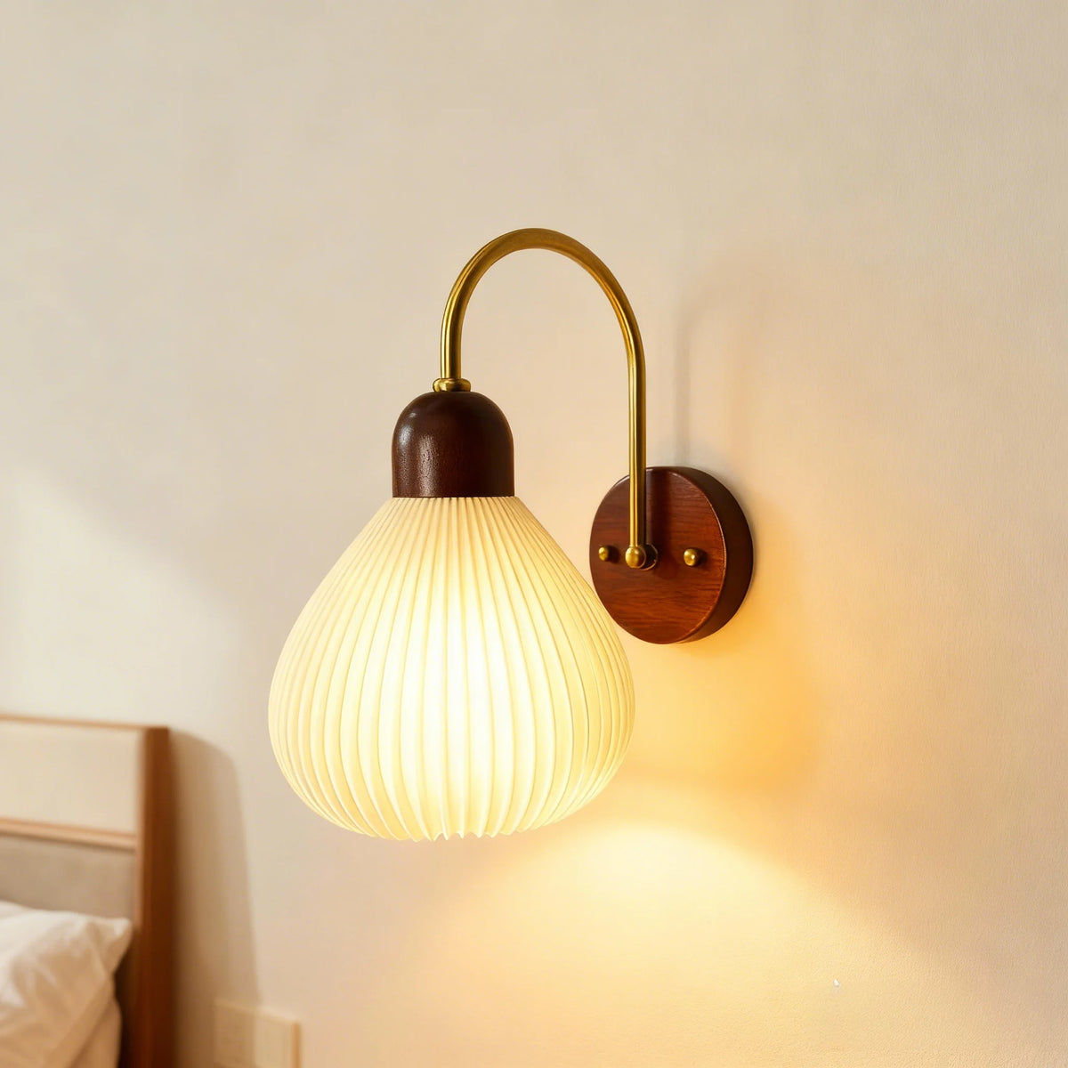 Walnut Wall Light