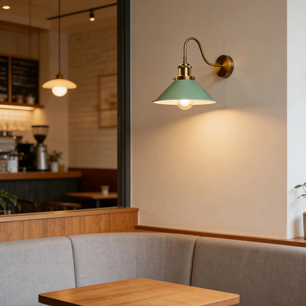 Retro Green Wall Light
