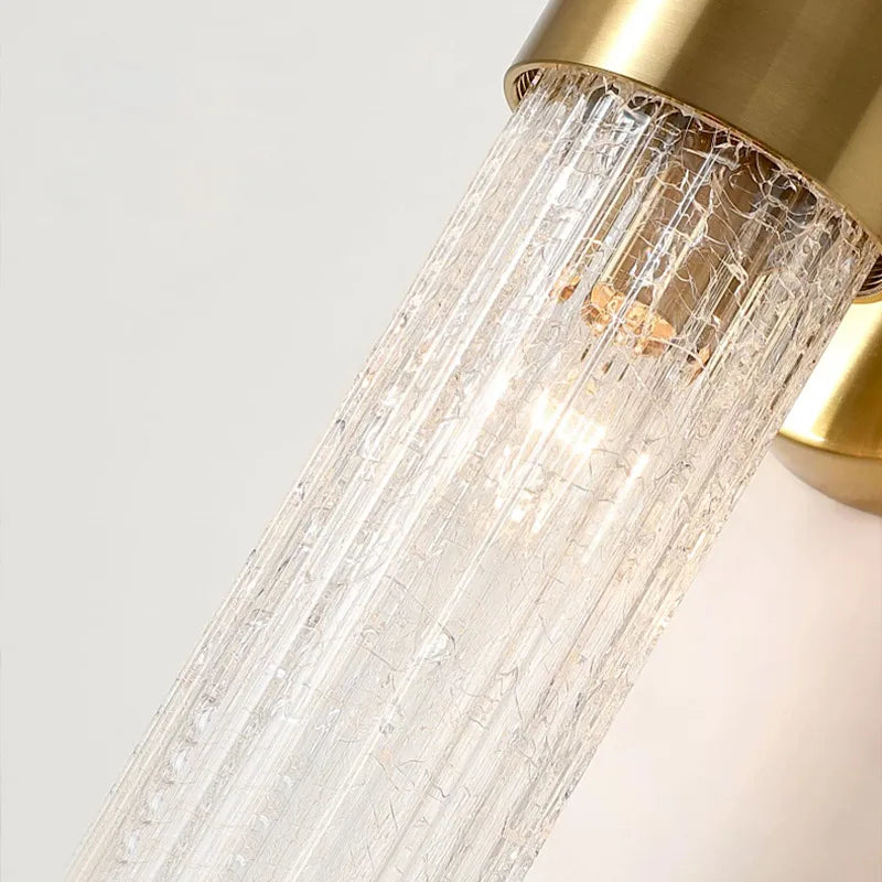 Ribbed Glass Wall Light