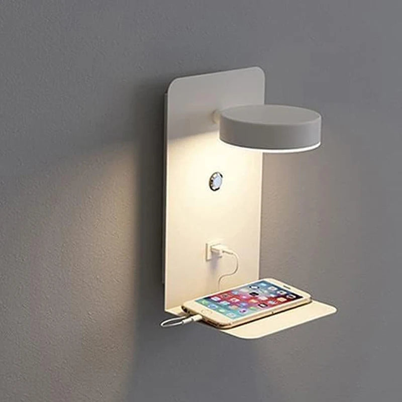 LED Wall Lamp With Switch And USB Charging Port