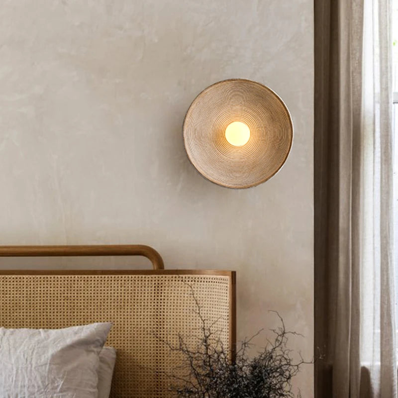 Round Ribbed Wall Light