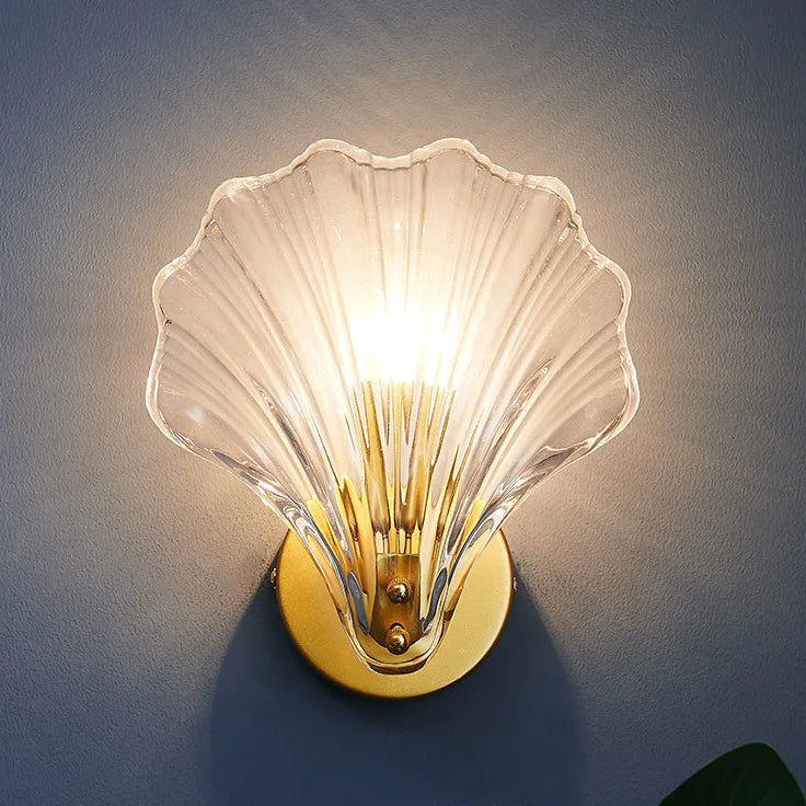 Glass Shell Wall Light