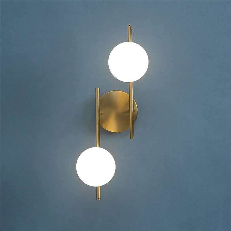 Twin Globes Wall Light
