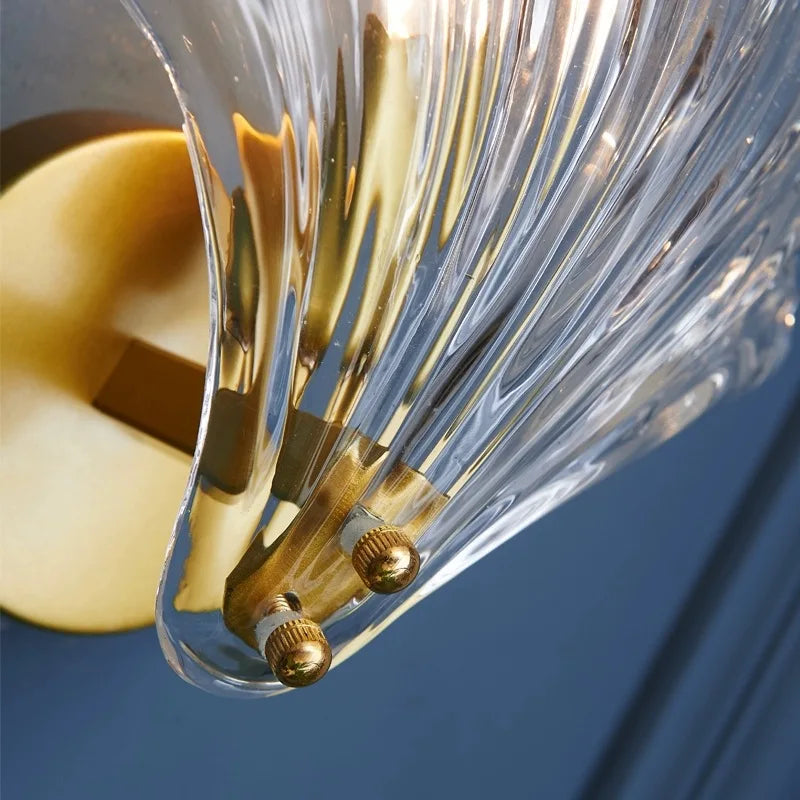 Glass Shell Wall Light