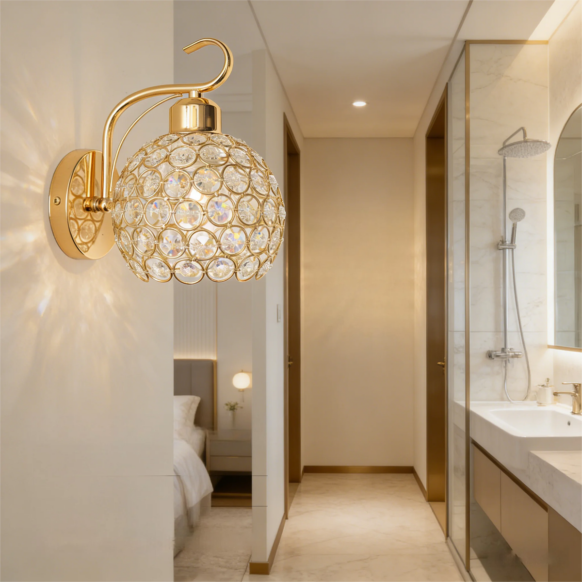 Beaded Dome Wall Light