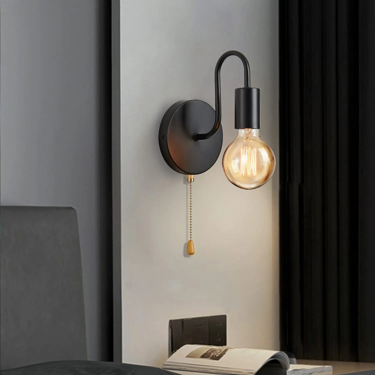 Industrial Iron Wall Light