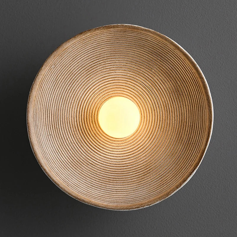 Round Ribbed Wall Light