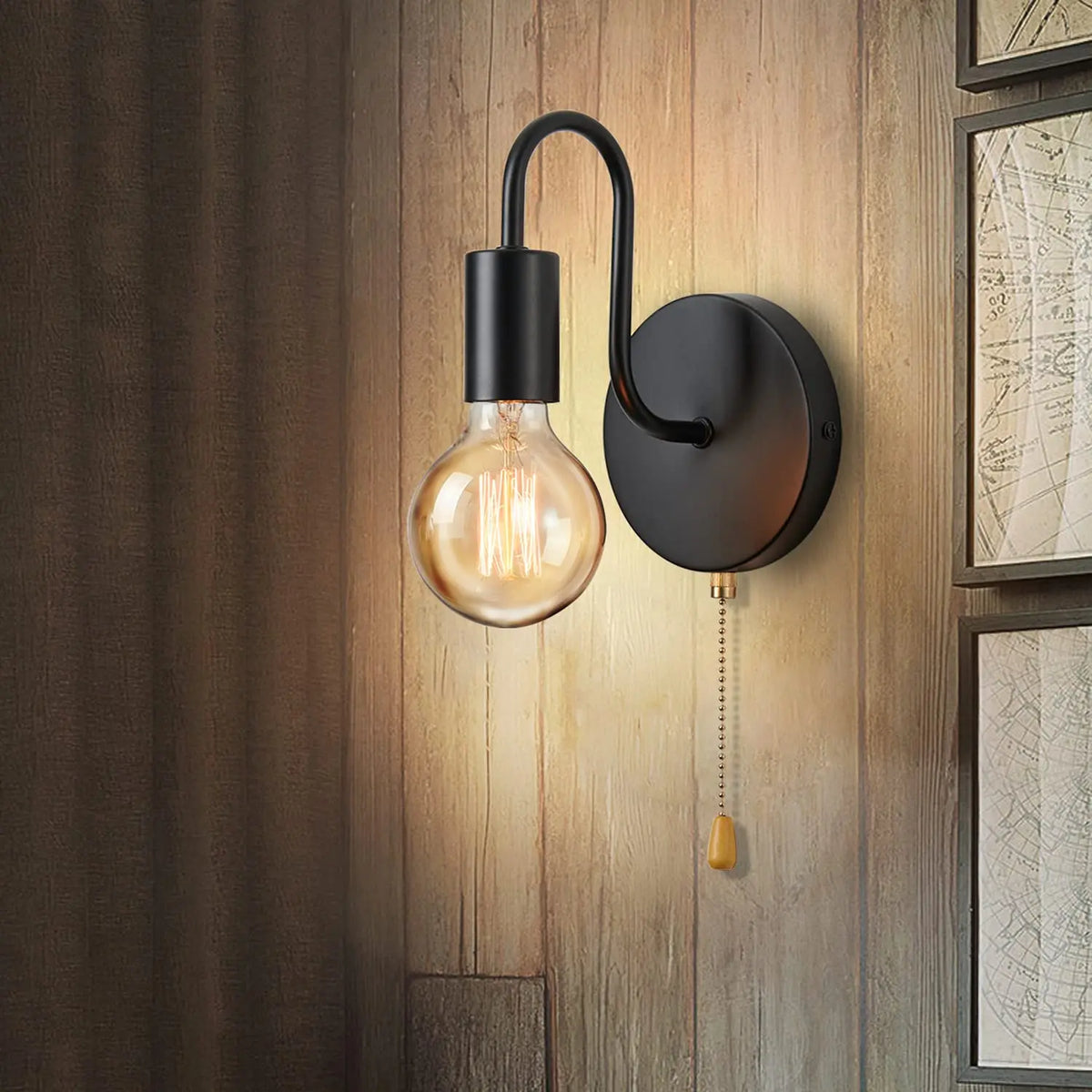 Industrial Iron Wall Light