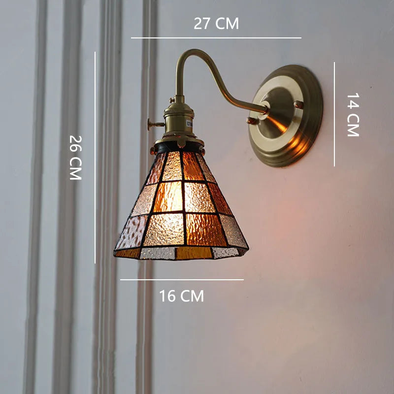 Orange Art Deco Wall Light