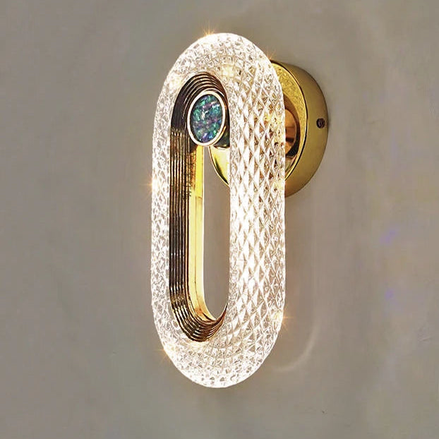 Gold Crystal Glow Wall Light 
