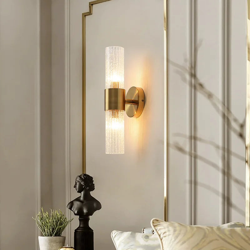 Ribbed Glass Wall Light