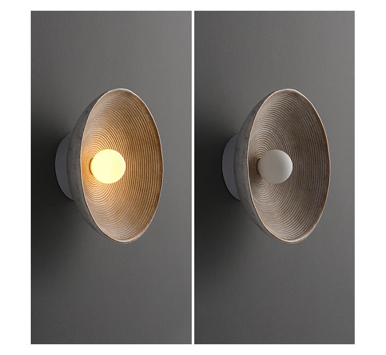 Round Ribbed Wall Light