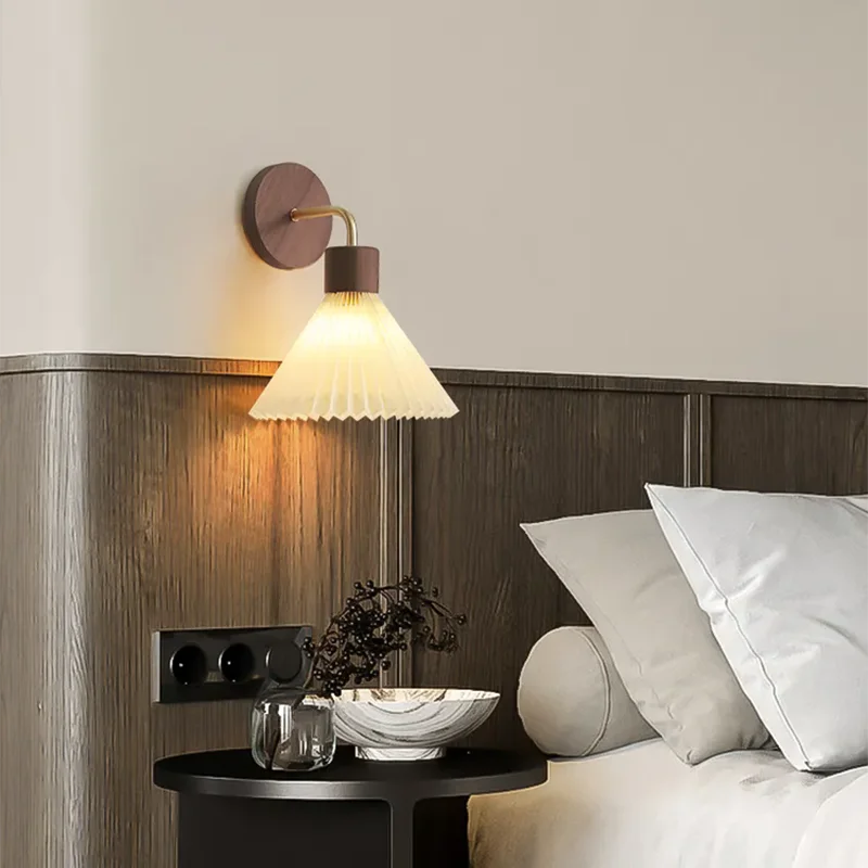 Pleated Fabric Wall Light