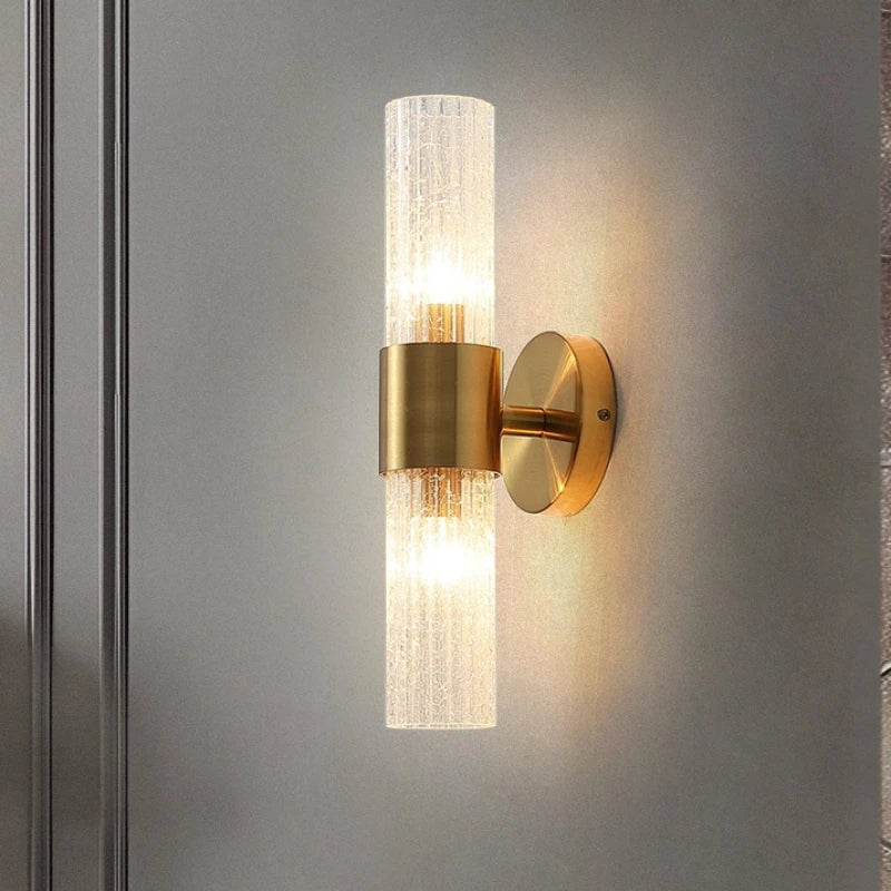 Ribbed Glass Wall Light