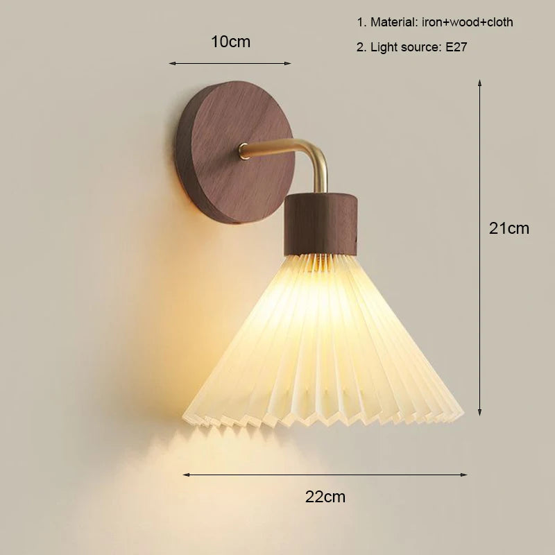 Pleated Fabric Wall Light