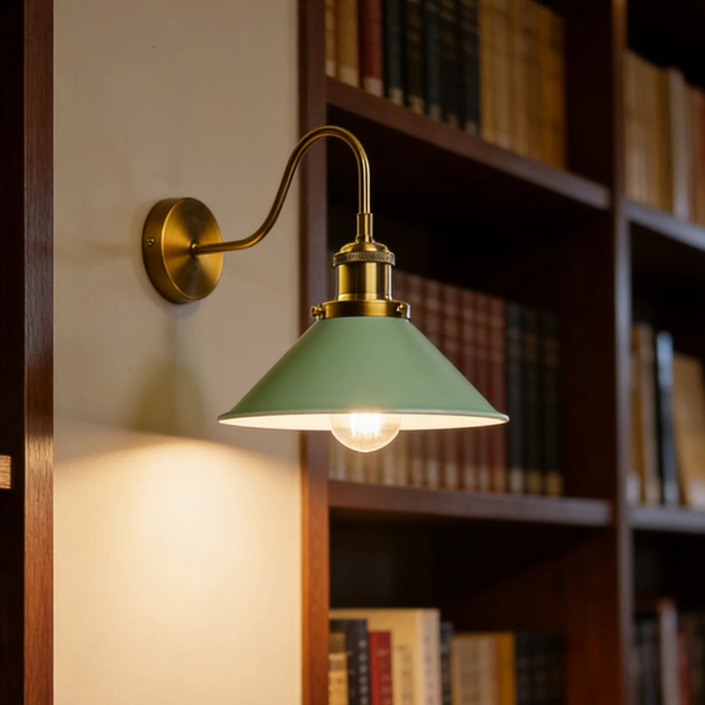 Retro Green Wall Light