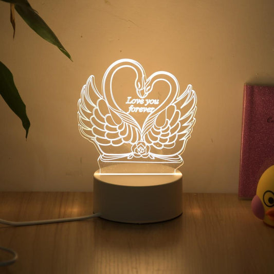 Swan 3D Lamp