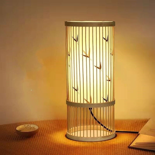 Japanese Bamboo Bedside Lamp