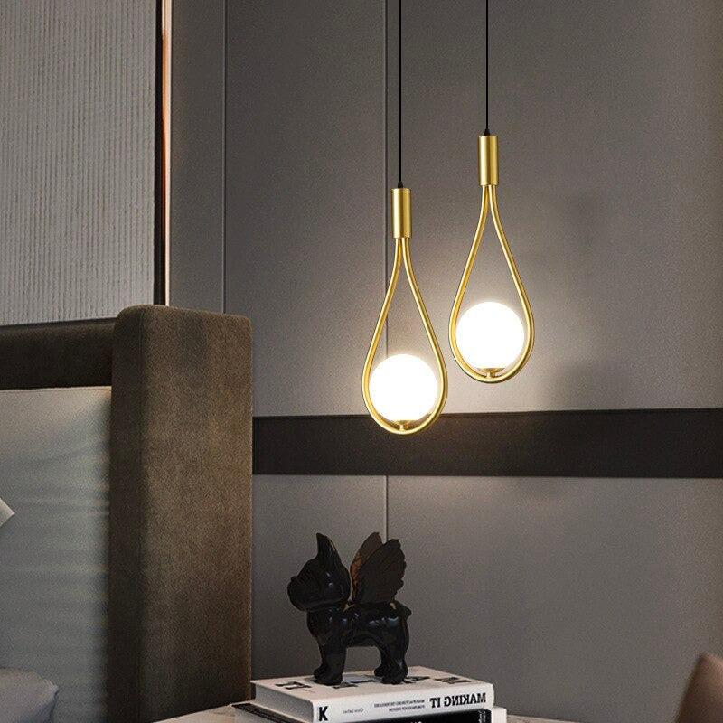 Hanging Bedside Lamp Brass
